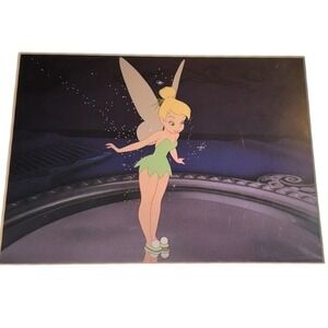 Disney Lithograph Preening Pixie Tinker Bell Matted 8 X 10